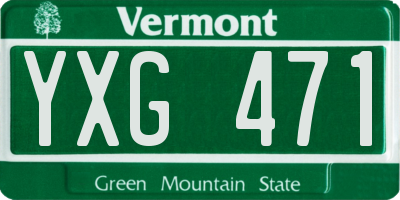 VT license plate YXG471