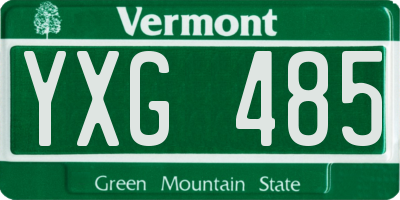 VT license plate YXG485
