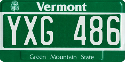 VT license plate YXG486