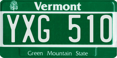 VT license plate YXG510