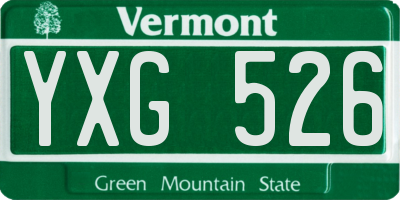 VT license plate YXG526