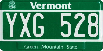 VT license plate YXG528