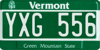 VT license plate YXG556