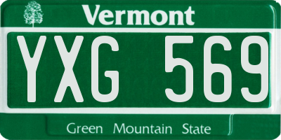 VT license plate YXG569