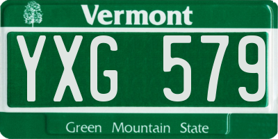 VT license plate YXG579