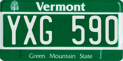 VT license plate YXG590