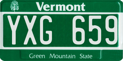 VT license plate YXG659
