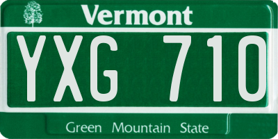 VT license plate YXG710