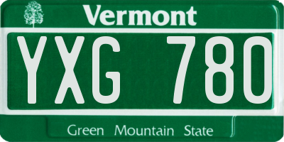 VT license plate YXG780