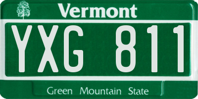VT license plate YXG811