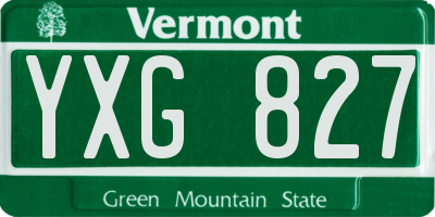 VT license plate YXG827