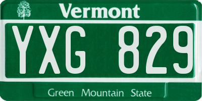 VT license plate YXG829