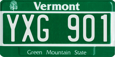 VT license plate YXG901