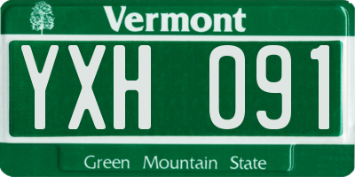 VT license plate YXH091