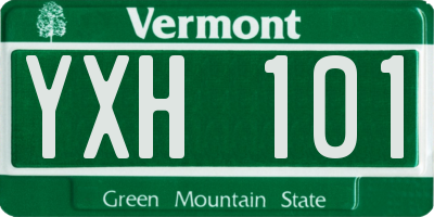 VT license plate YXH101