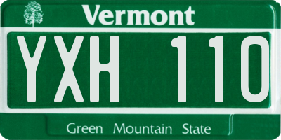 VT license plate YXH110