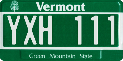 VT license plate YXH111