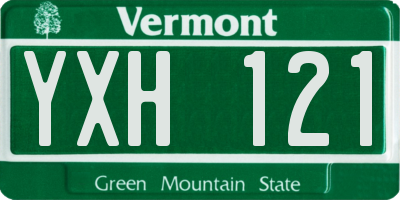 VT license plate YXH121