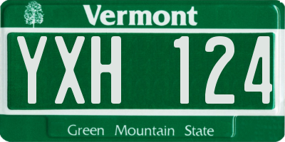 VT license plate YXH124