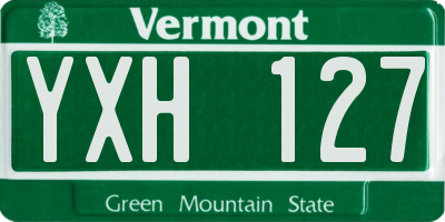 VT license plate YXH127