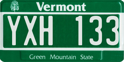 VT license plate YXH133