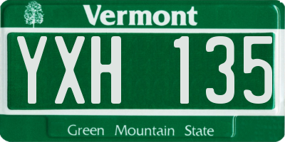 VT license plate YXH135