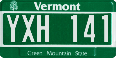 VT license plate YXH141