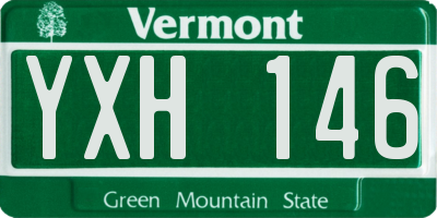 VT license plate YXH146