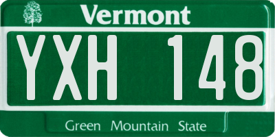 VT license plate YXH148