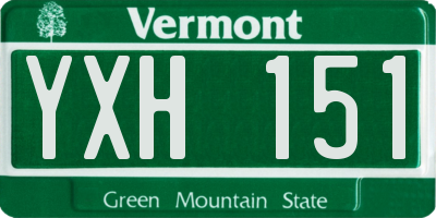 VT license plate YXH151