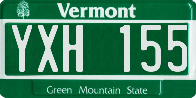 VT license plate YXH155