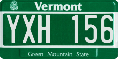 VT license plate YXH156