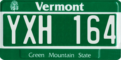 VT license plate YXH164