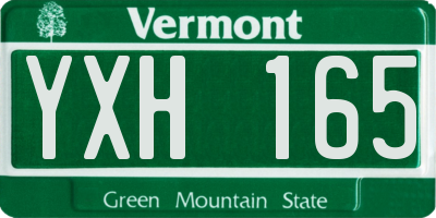 VT license plate YXH165