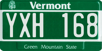 VT license plate YXH168