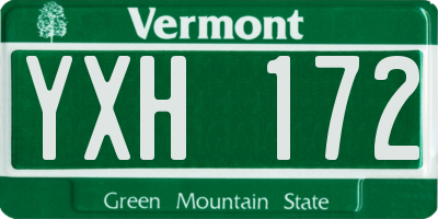 VT license plate YXH172