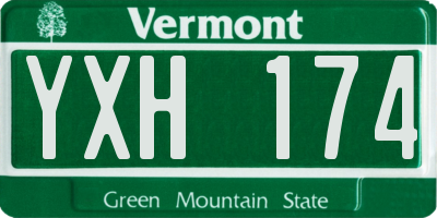 VT license plate YXH174