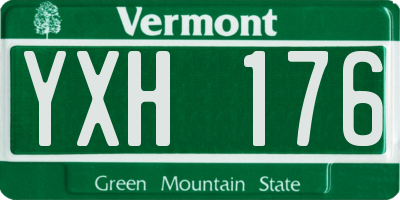VT license plate YXH176