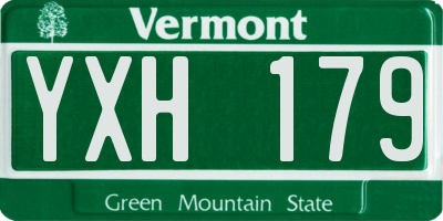VT license plate YXH179