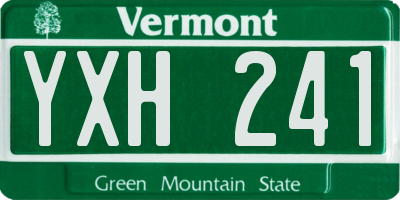 VT license plate YXH241