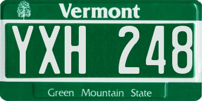 VT license plate YXH248