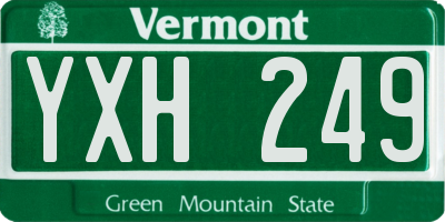 VT license plate YXH249