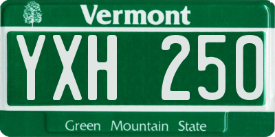 VT license plate YXH250