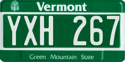 VT license plate YXH267