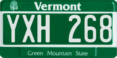 VT license plate YXH268
