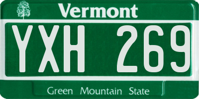 VT license plate YXH269