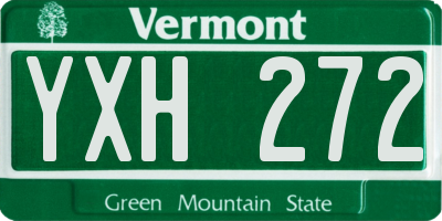 VT license plate YXH272