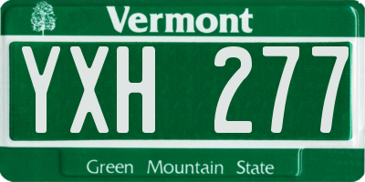 VT license plate YXH277