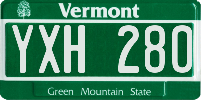 VT license plate YXH280