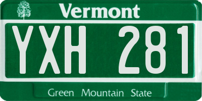 VT license plate YXH281